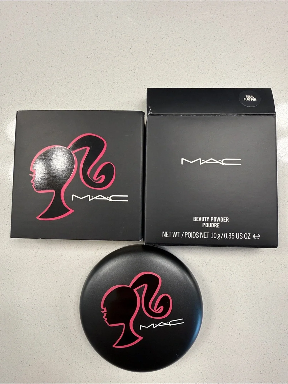 MAC Cosmetics Barbie Beauty Powder Compact-Pearl Blossom. NIB RARE